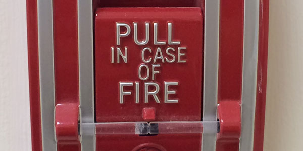 A fire alarm.